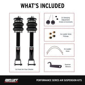 Dodge Challenger Front Air Suspension Kit - Air Lift - 76017 - Black - `15-`23